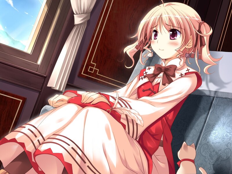 anime girl on train