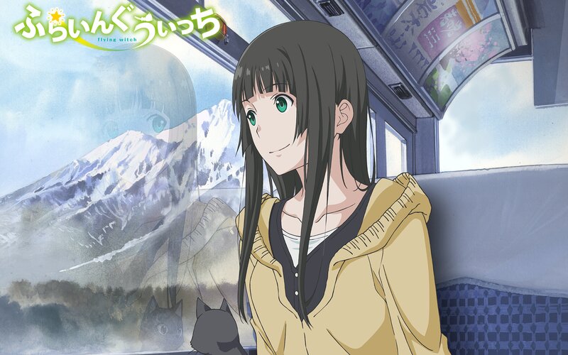 Anime Girl on Train — Green, Serene, Spring