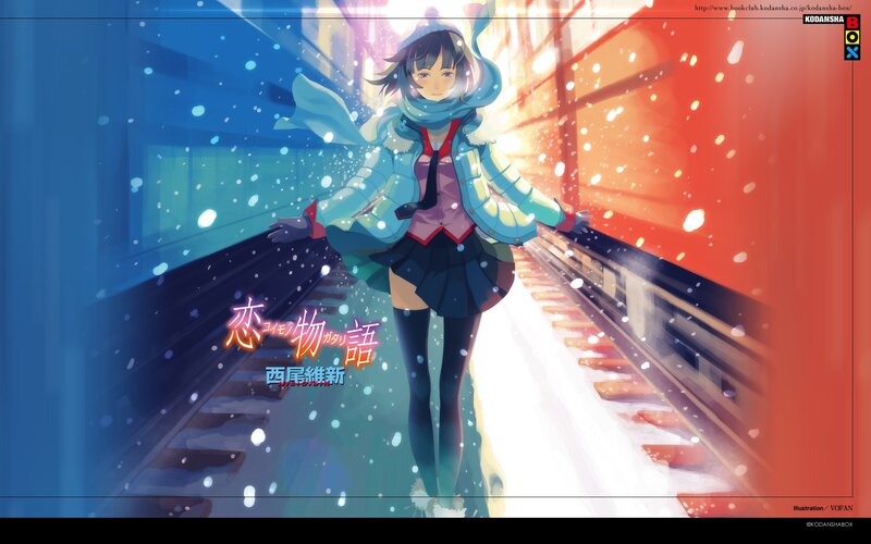 Anime Girl on Train Tracks — Blue, Dramatic