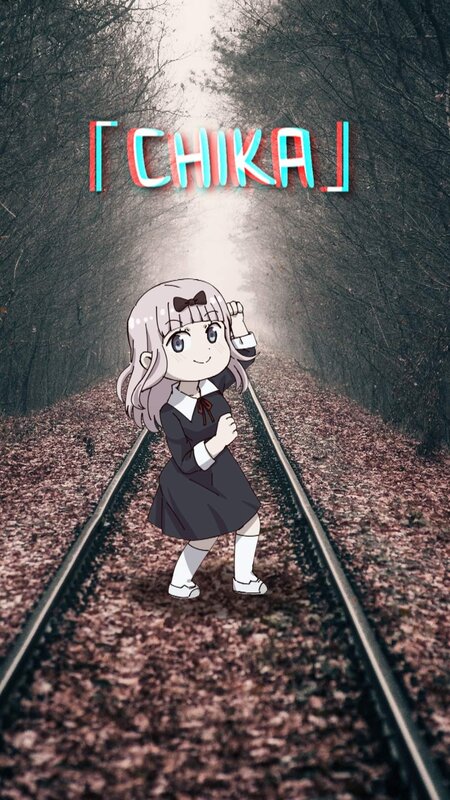 Anime Girl on Train Tracks — Gray, Dramatic