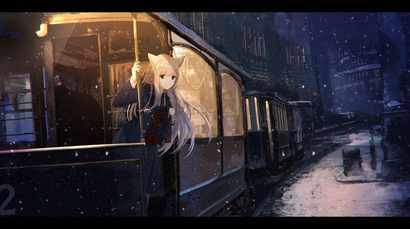 Anime Girl on Tram