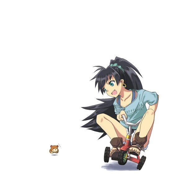 anime girl on tricycle