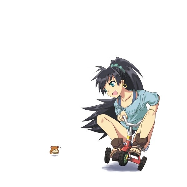 anime girl on tricycle