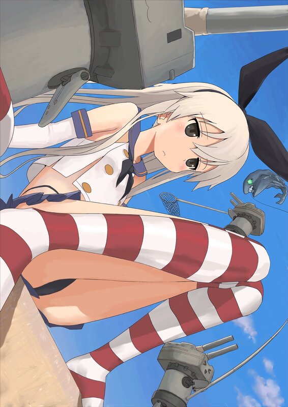 anime girl on warship