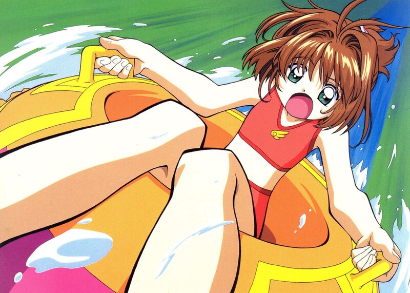 anime girl on water ride