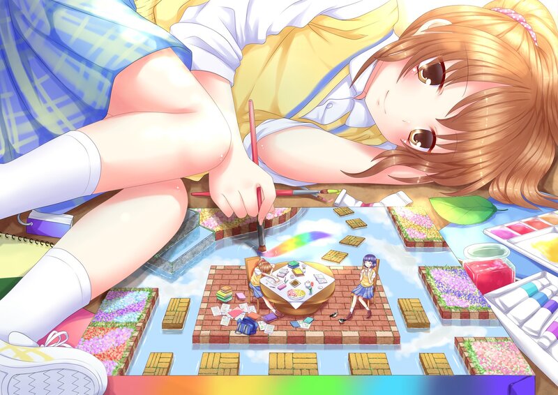 Anime Girl Painting — Yellow