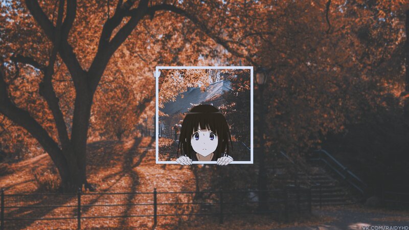 Anime Girl Peeking from Frame