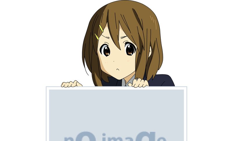 anime girl peeking over sign