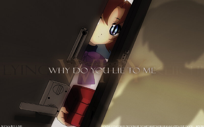 Anime Girl Peeking Through Door — Brown