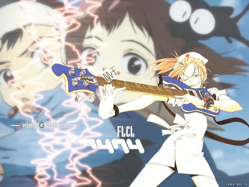 anime girl playing bass guitar