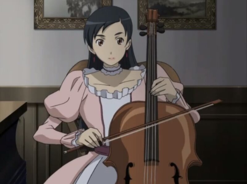 Anime Girl Playing Cello