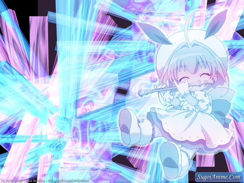 anime girl playing flute