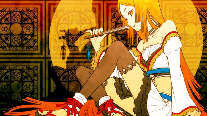anime girl playing flute