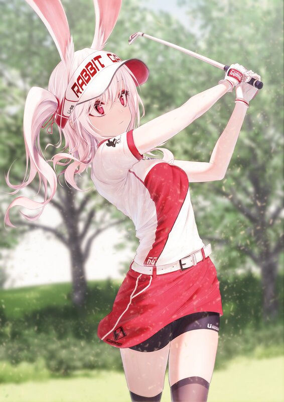 Anime Girl Playing Golf