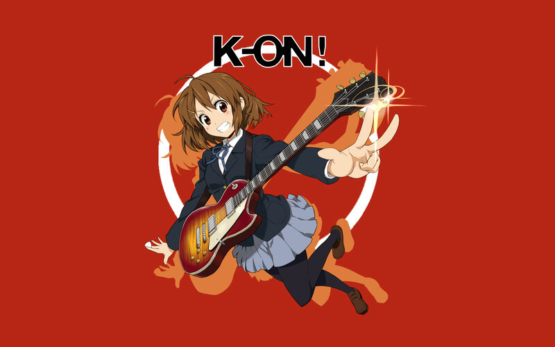 anime girl playing guitar