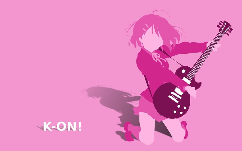 anime girl playing guitar