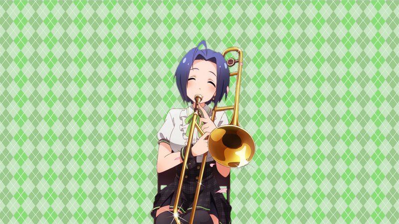 Anime Girl Playing Trombone