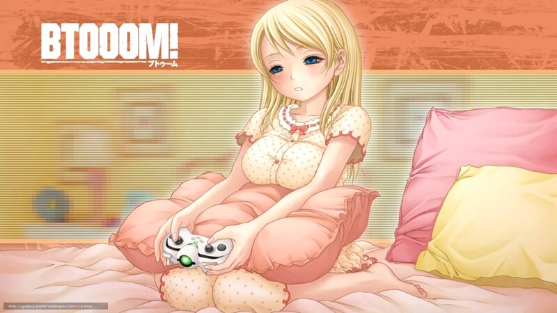 anime girl playing video game