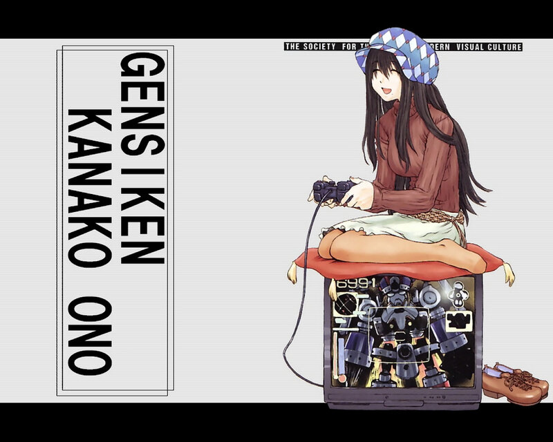 Anime girl playing video game