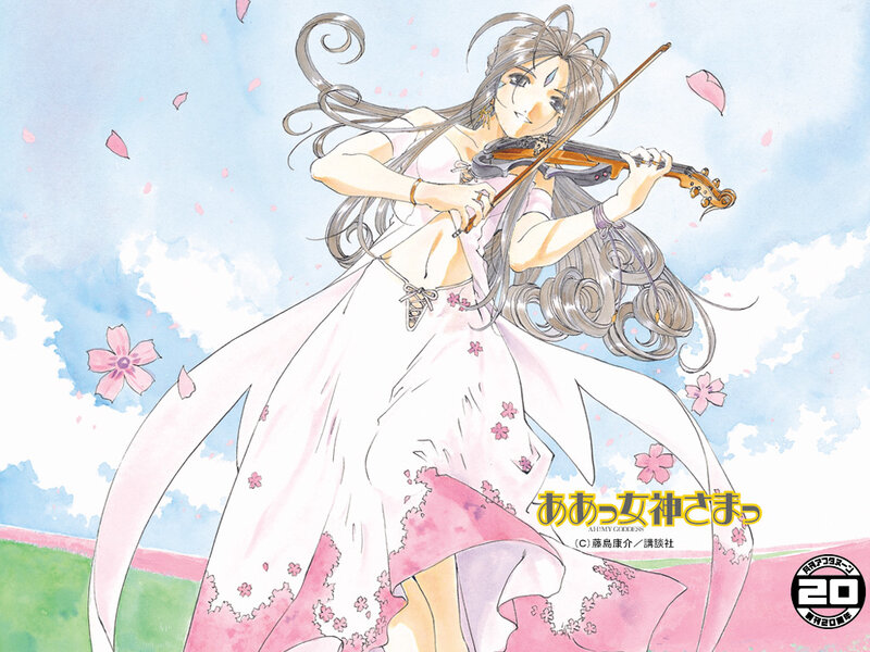 Anime girl playing violin