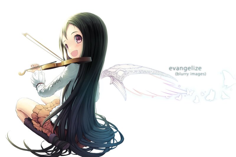 anime girl playing violin
