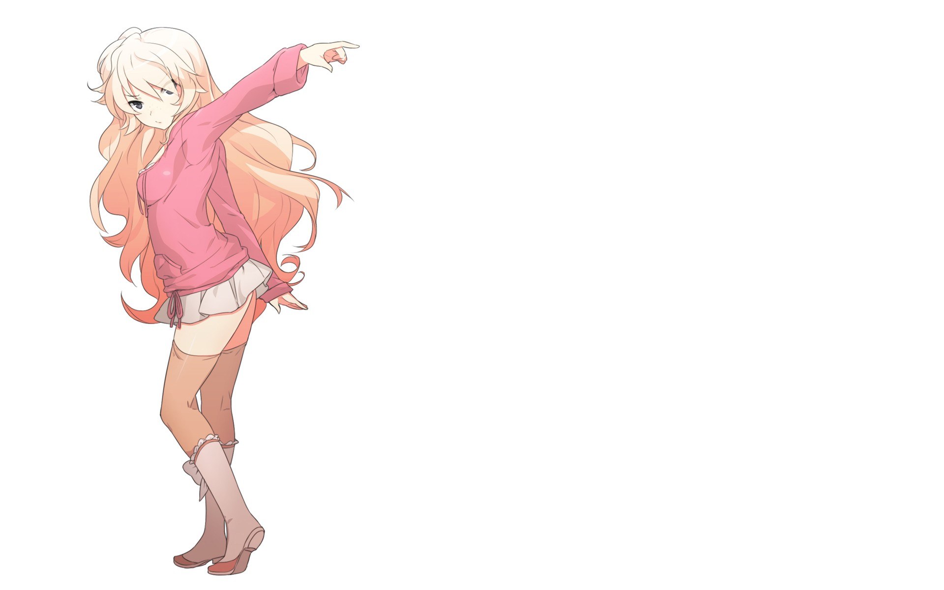 anime girl pointing