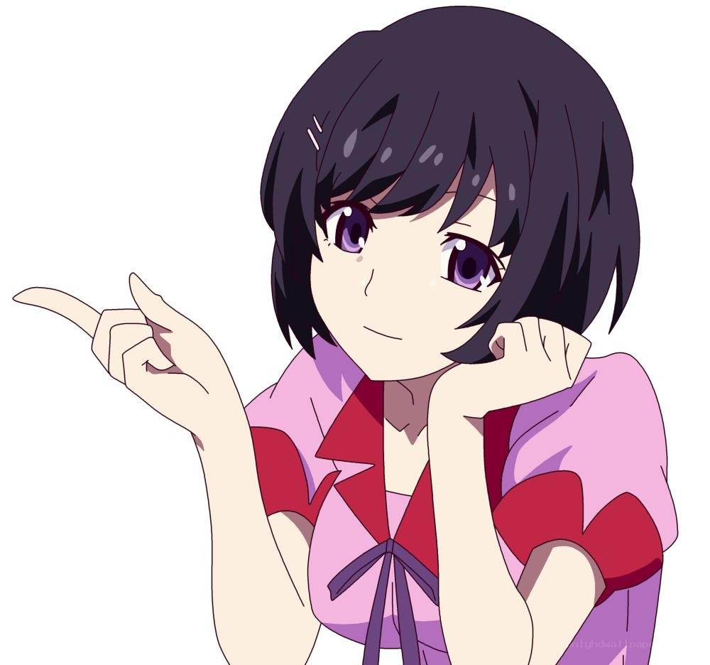 anime girl pointing