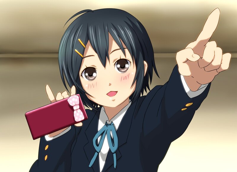 anime girl pointing at camera