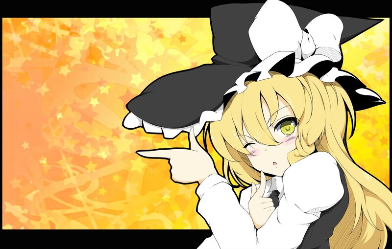 anime girl pointing at stars