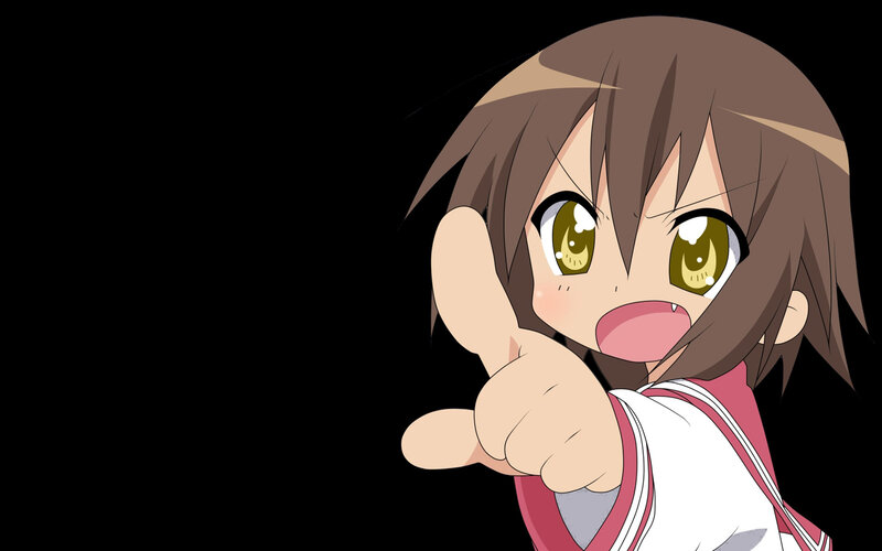 anime girl pointing at viewer