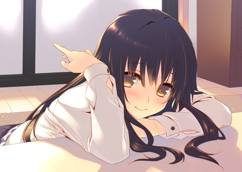 anime girl pointing at viewer