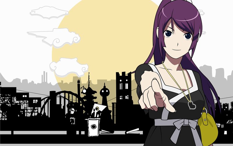anime girl pointing at viewer