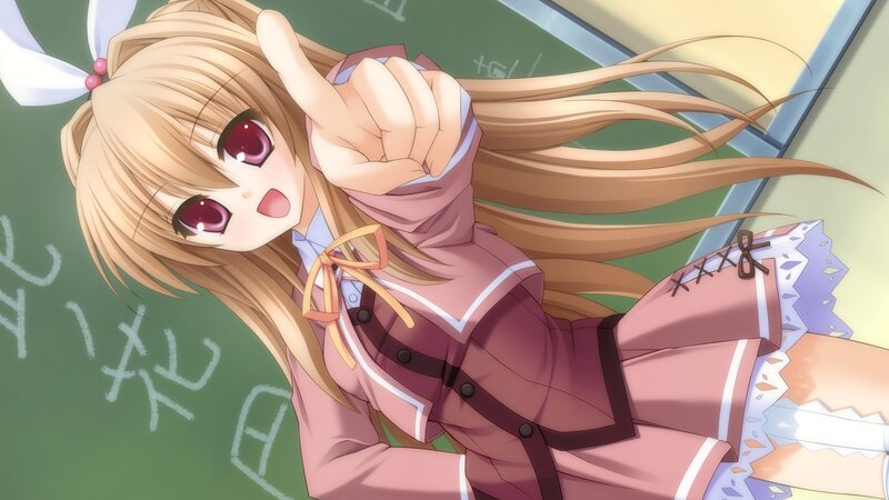 anime girl pointing at viewer