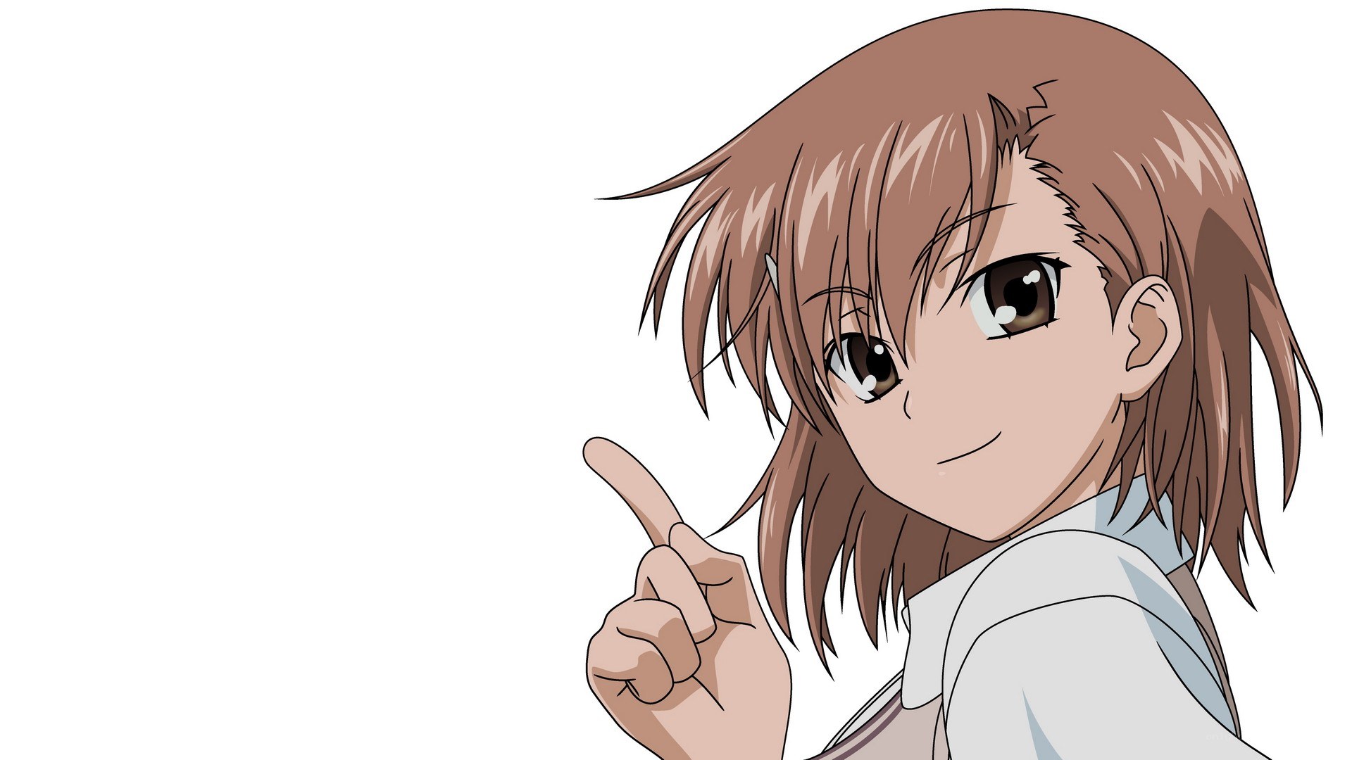 anime girl pointing finger