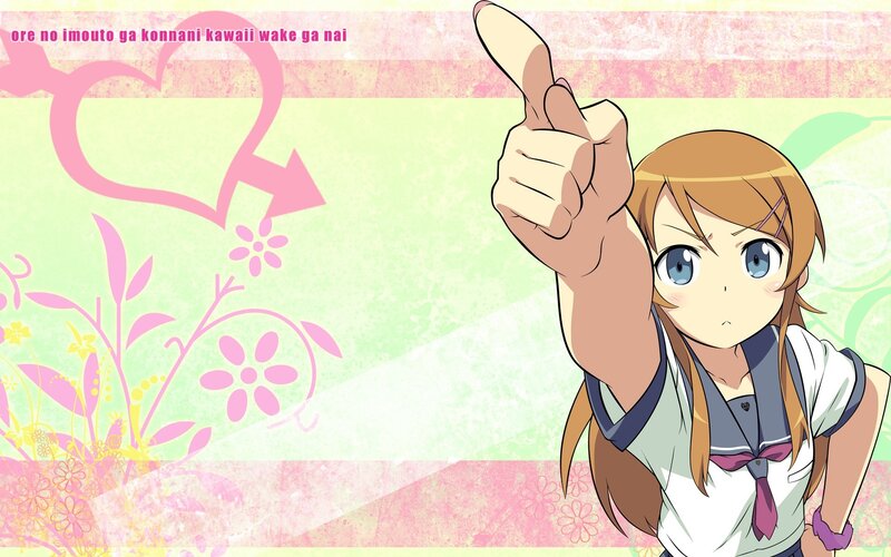 anime girl pointing finger