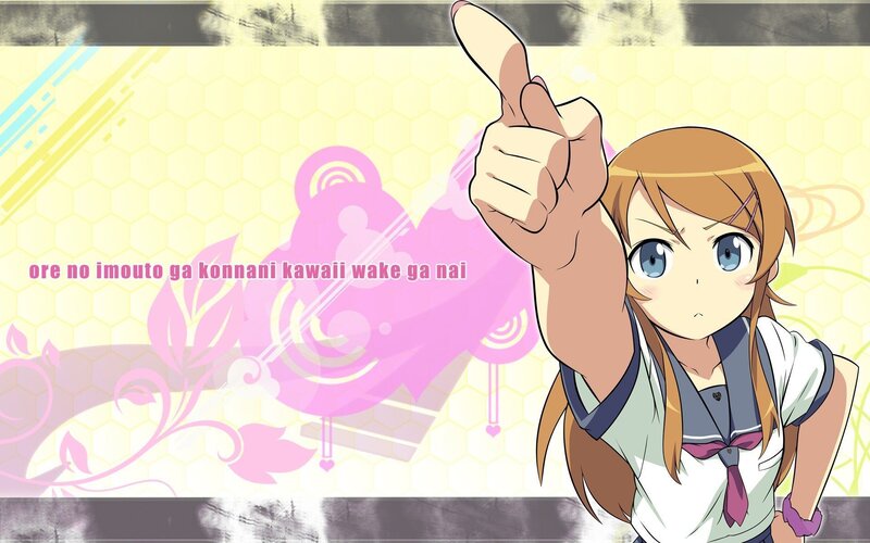 anime girl pointing finger