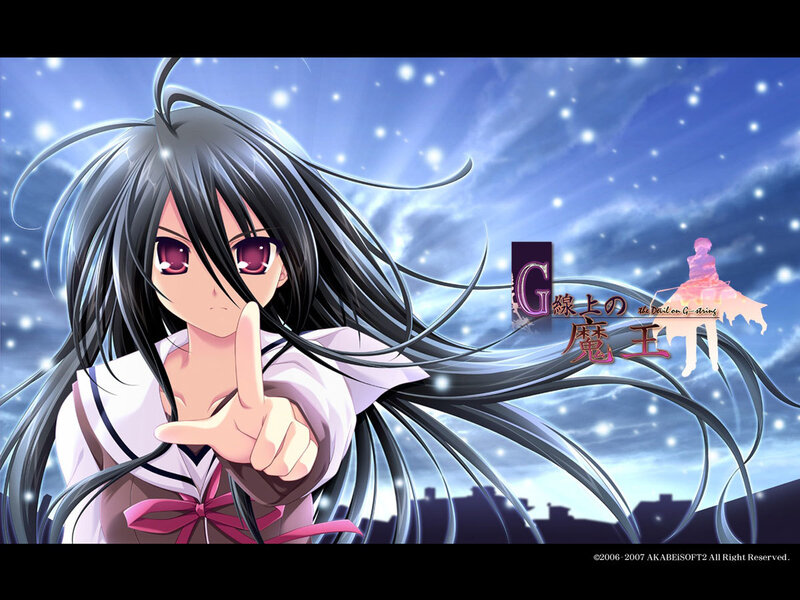 Anime Girl Pointing Finger — Blue