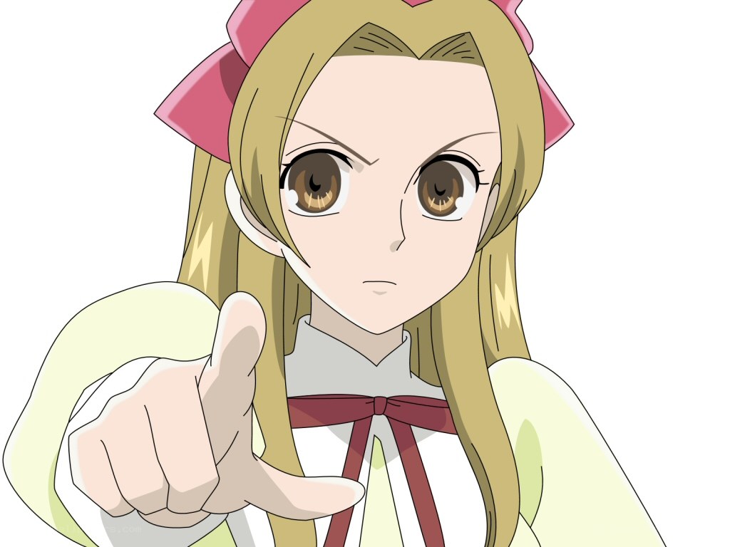 anime girl pointing finger