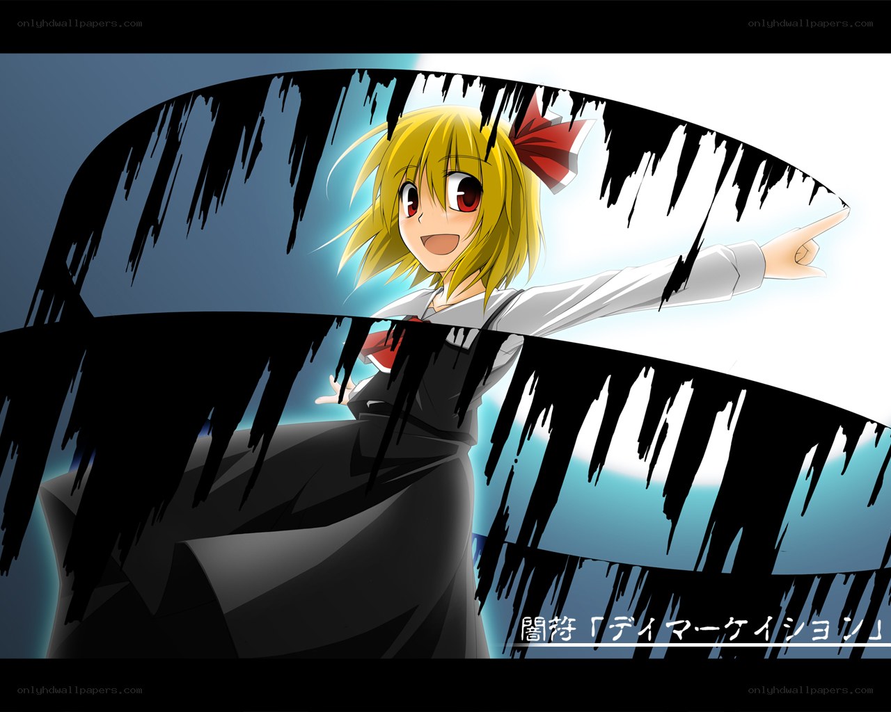 anime girl pointing forward