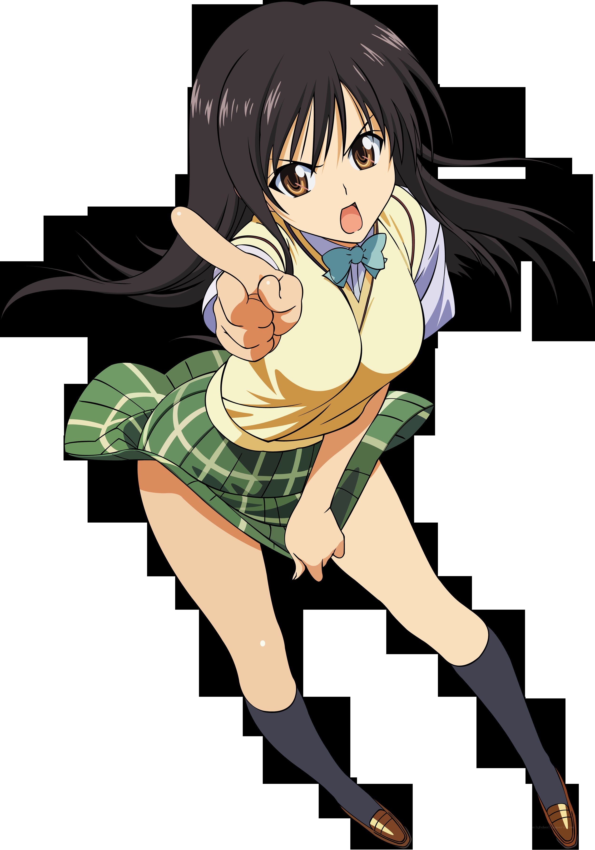 anime girl pointing forward