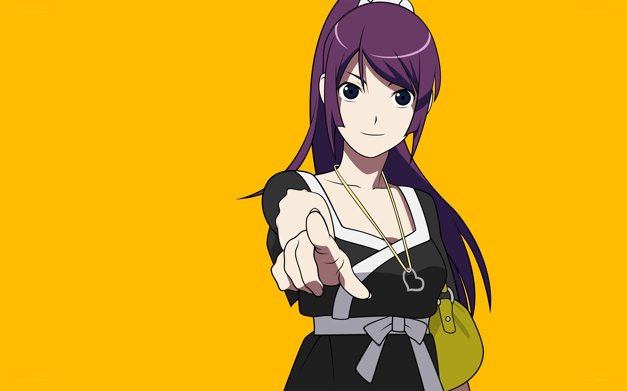 anime girl pointing forward