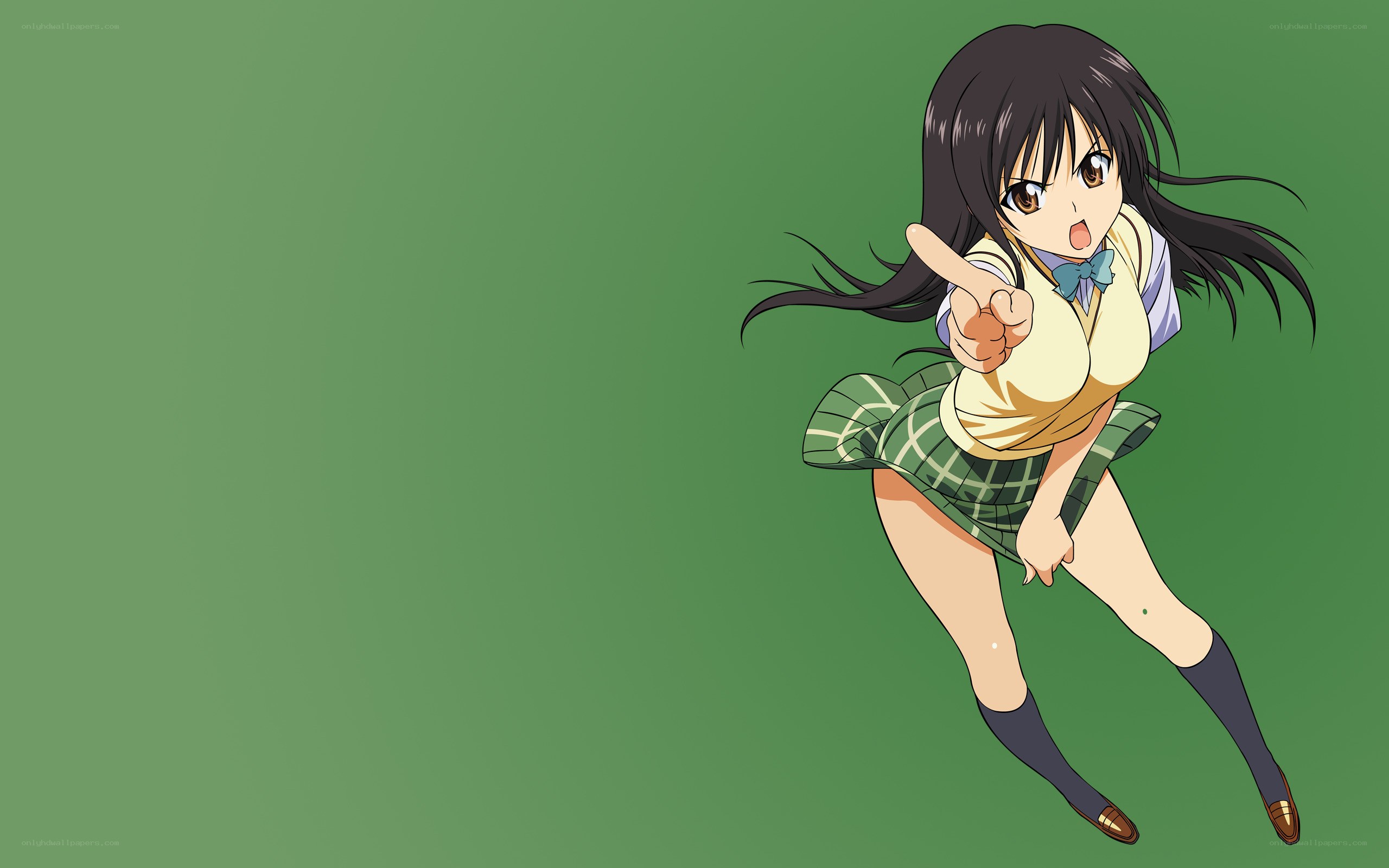 anime girl pointing forward