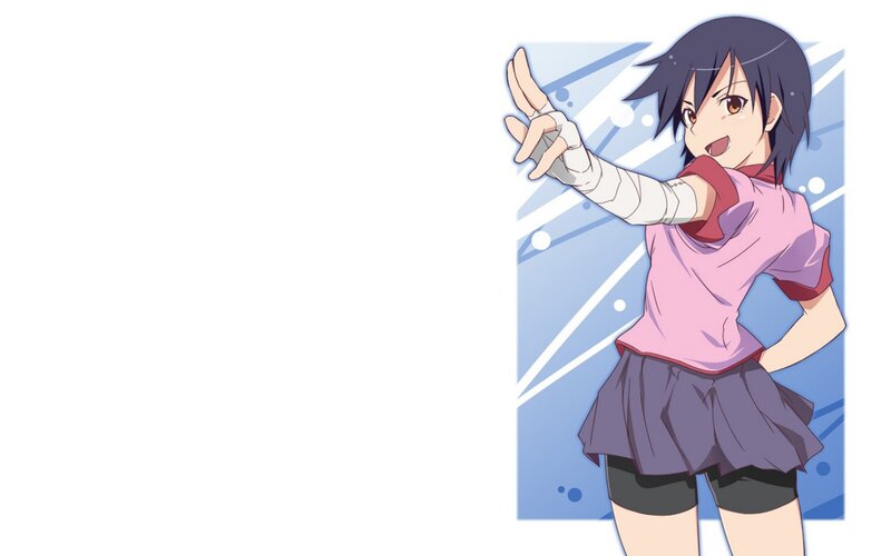anime girl pointing forward
