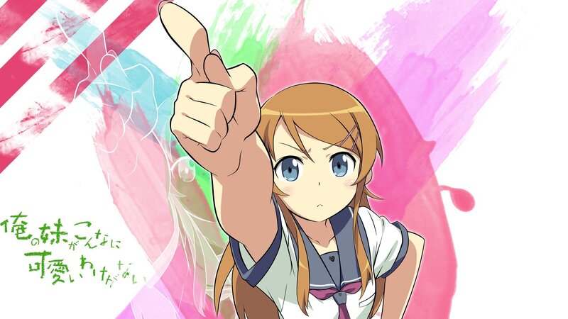 anime girl pointing forward