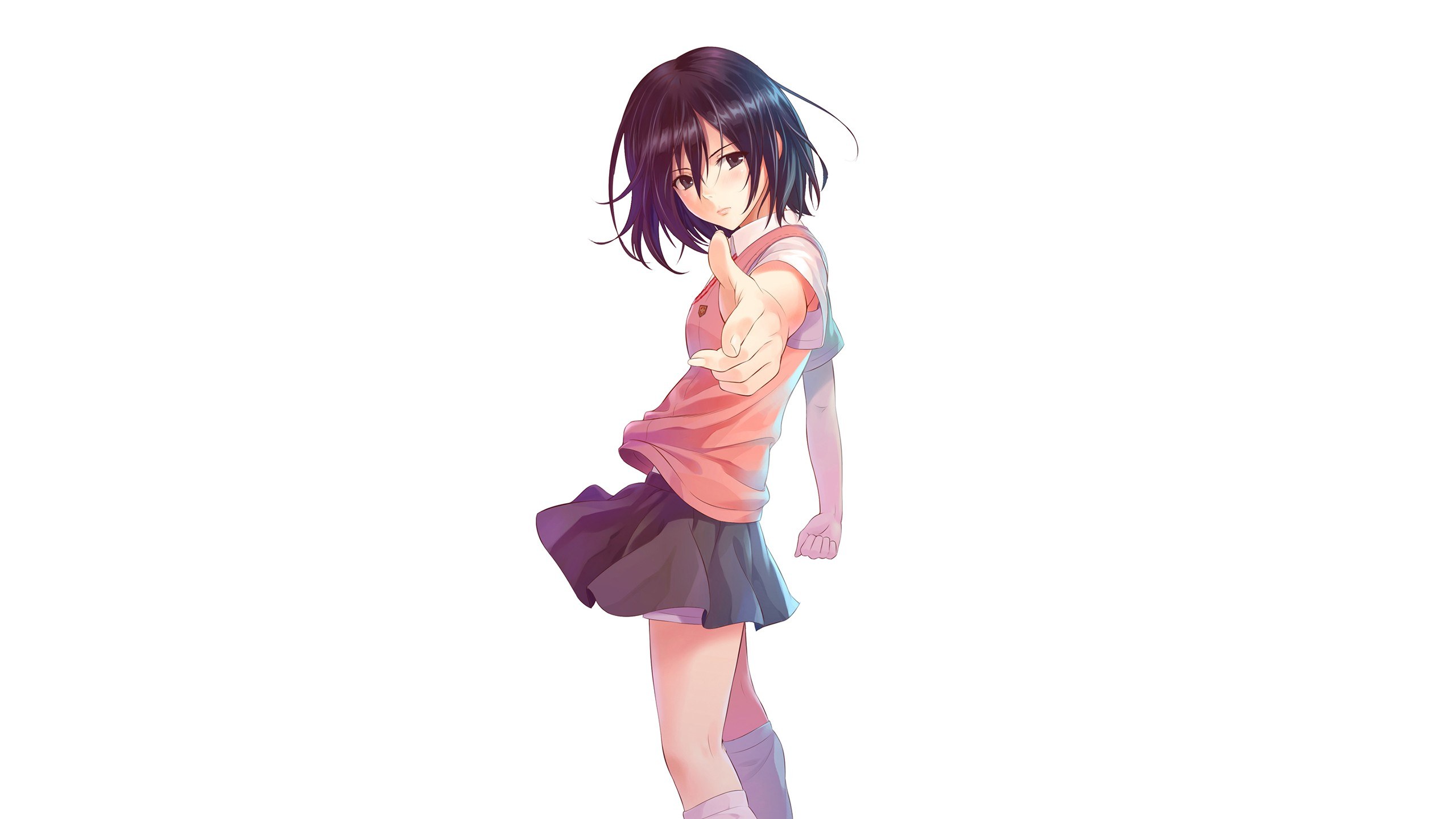 anime girl pointing forward