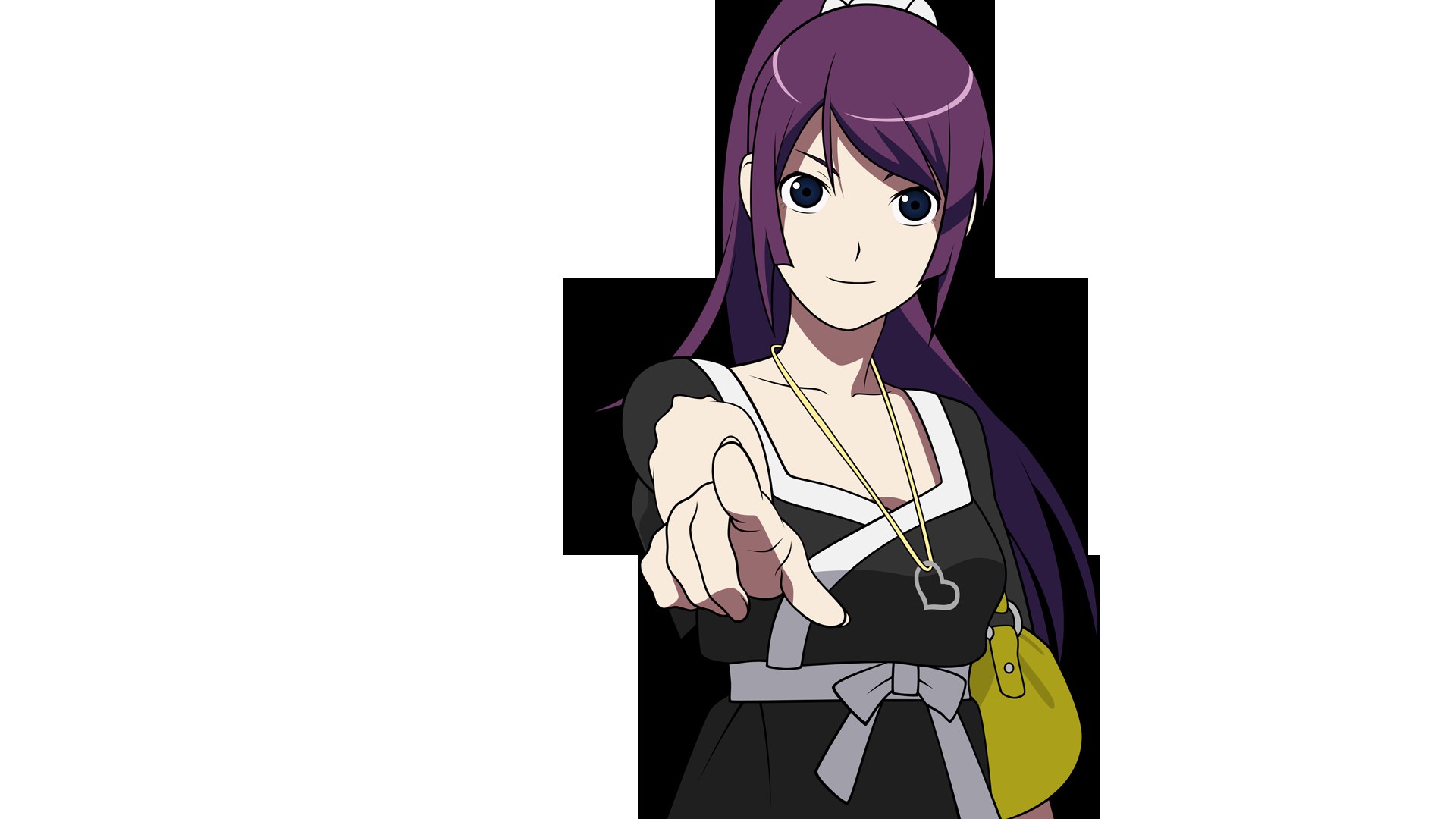 anime girl pointing forward