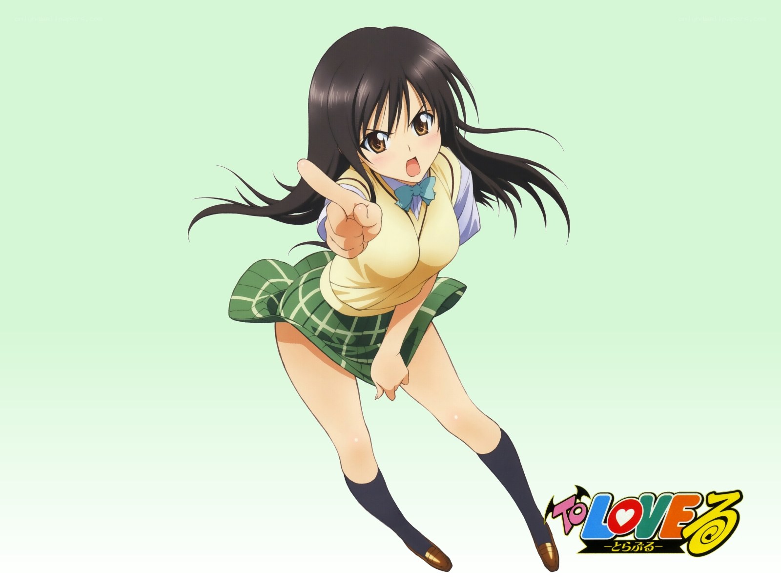 anime girl pointing forward