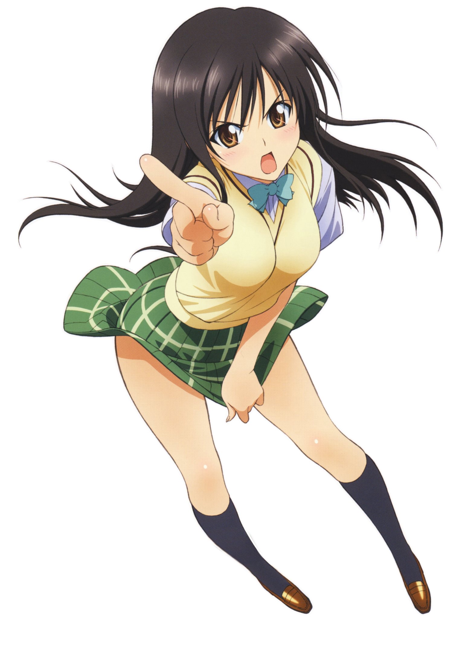 anime girl pointing forward