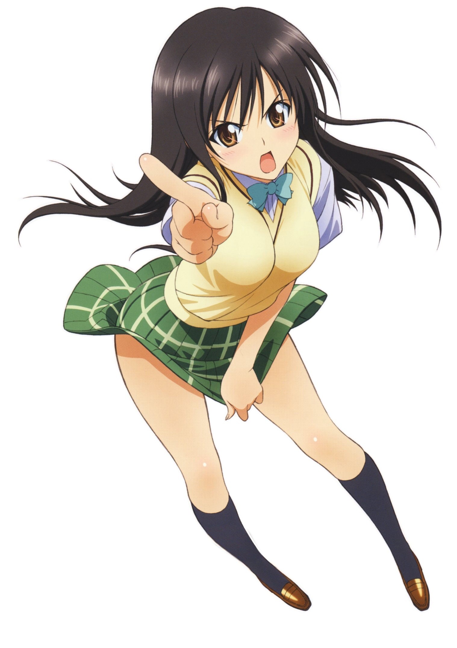 anime girl pointing forward