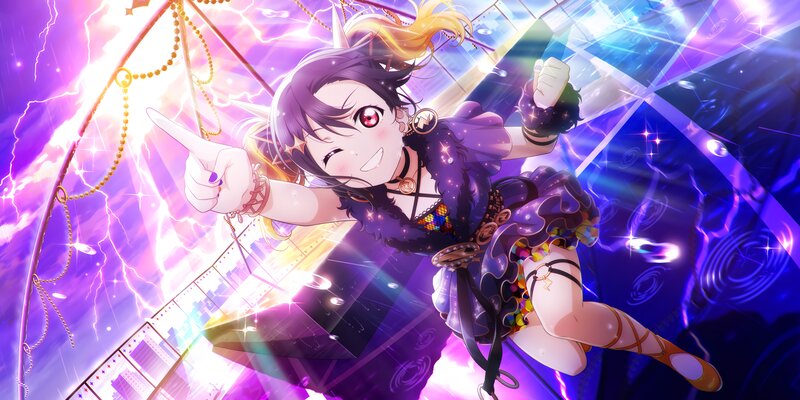 Anime Girl Pointing — Purple, Energetic